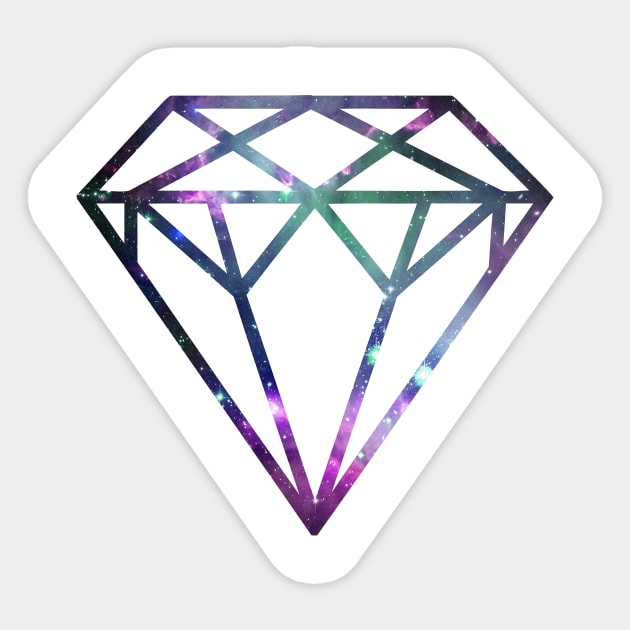 Shine Bright Like a Cosmic Diamond Tee Sticker by charlescheshire